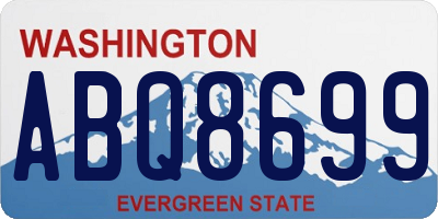 WA license plate ABQ8699