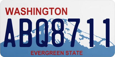 WA license plate ABQ8711