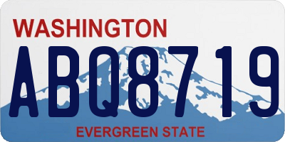 WA license plate ABQ8719