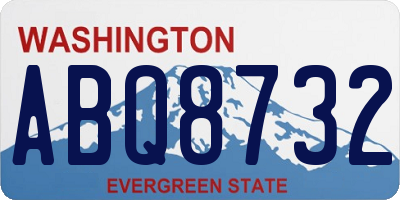WA license plate ABQ8732