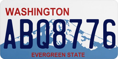 WA license plate ABQ8776