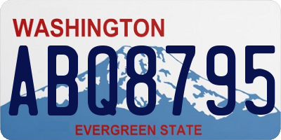 WA license plate ABQ8795