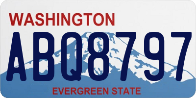 WA license plate ABQ8797