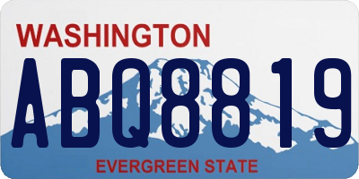 WA license plate ABQ8819