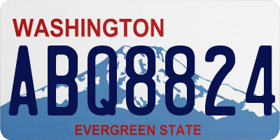 WA license plate ABQ8824