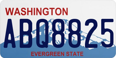 WA license plate ABQ8825