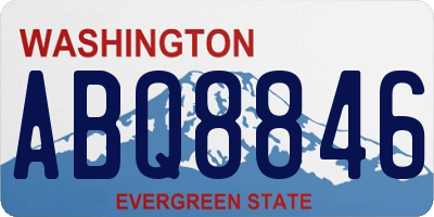 WA license plate ABQ8846