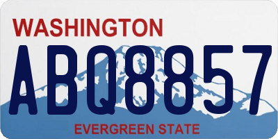 WA license plate ABQ8857