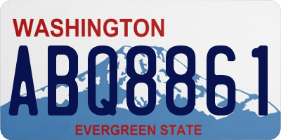 WA license plate ABQ8861