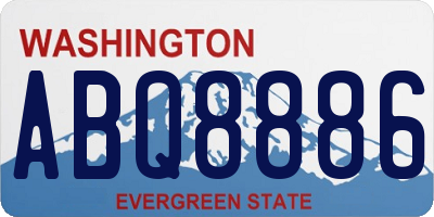 WA license plate ABQ8886