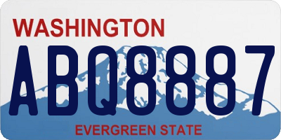WA license plate ABQ8887