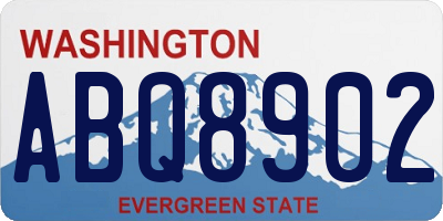 WA license plate ABQ8902