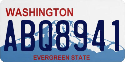 WA license plate ABQ8941
