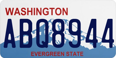 WA license plate ABQ8944