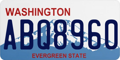WA license plate ABQ8960