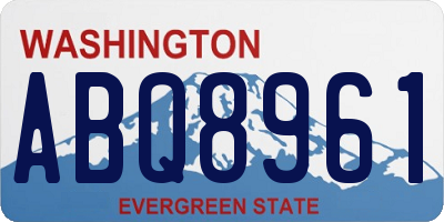 WA license plate ABQ8961