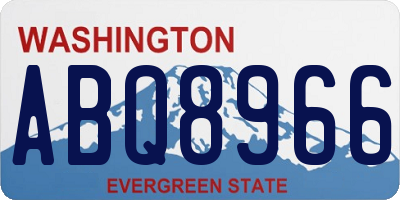WA license plate ABQ8966
