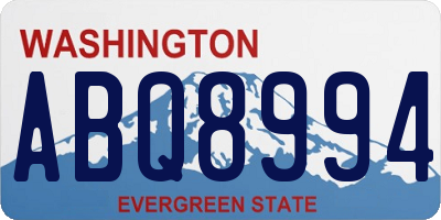 WA license plate ABQ8994