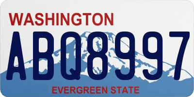 WA license plate ABQ8997