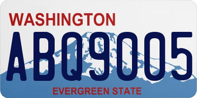 WA license plate ABQ9005