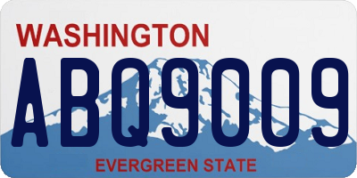 WA license plate ABQ9009