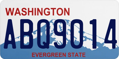 WA license plate ABQ9014
