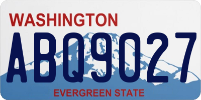 WA license plate ABQ9027