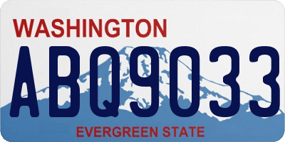 WA license plate ABQ9033