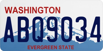 WA license plate ABQ9034