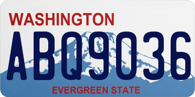 WA license plate ABQ9036