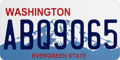 WA license plate ABQ9065