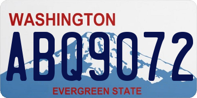 WA license plate ABQ9072