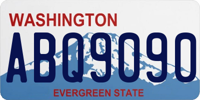 WA license plate ABQ9090