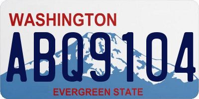 WA license plate ABQ9104