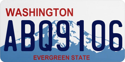 WA license plate ABQ9106