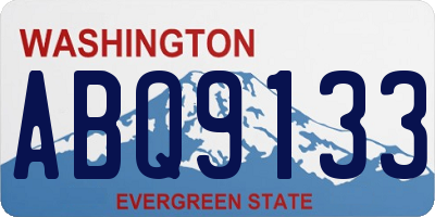 WA license plate ABQ9133