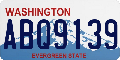 WA license plate ABQ9139
