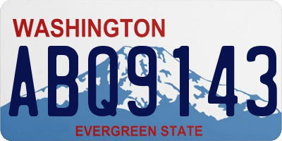 WA license plate ABQ9143