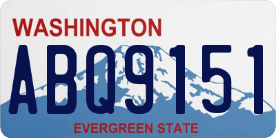 WA license plate ABQ9151