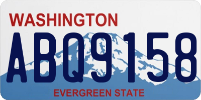 WA license plate ABQ9158