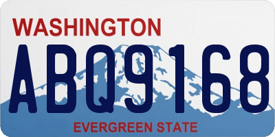 WA license plate ABQ9168
