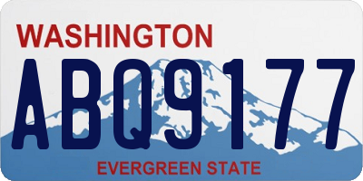 WA license plate ABQ9177