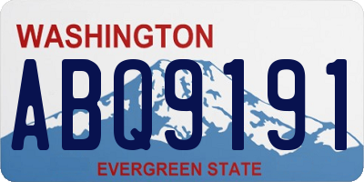 WA license plate ABQ9191