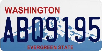 WA license plate ABQ9195