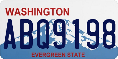WA license plate ABQ9198