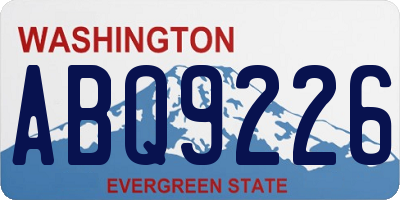 WA license plate ABQ9226