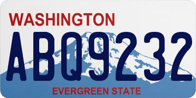 WA license plate ABQ9232