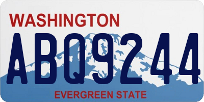 WA license plate ABQ9244