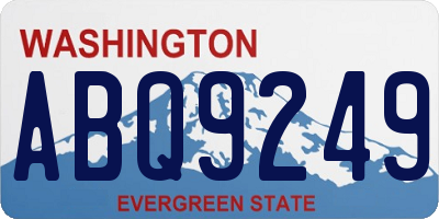 WA license plate ABQ9249