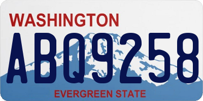 WA license plate ABQ9258